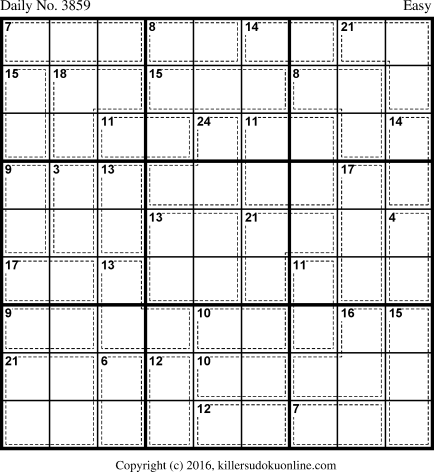 Killer Sudoku for 7/12/2016