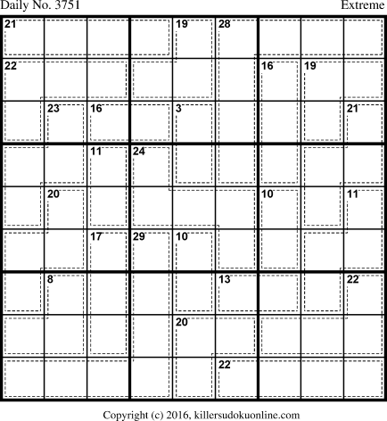 Killer Sudoku for 3/26/2016