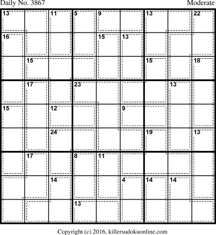 Killer Sudoku for 7/20/2016