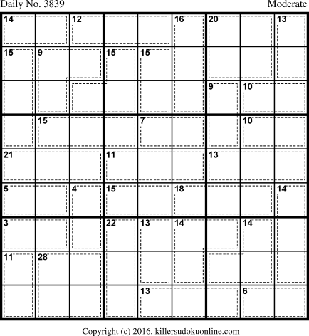 Killer Sudoku for 6/22/2016