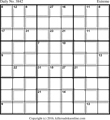 Killer Sudoku for 6/25/2016