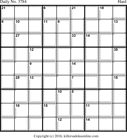 Killer Sudoku for 4/28/2016