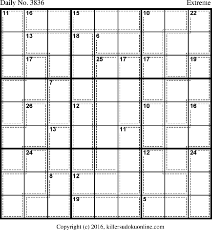 Killer Sudoku for 6/19/2016