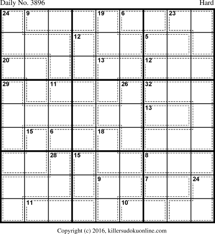 Killer Sudoku for 8/18/2016