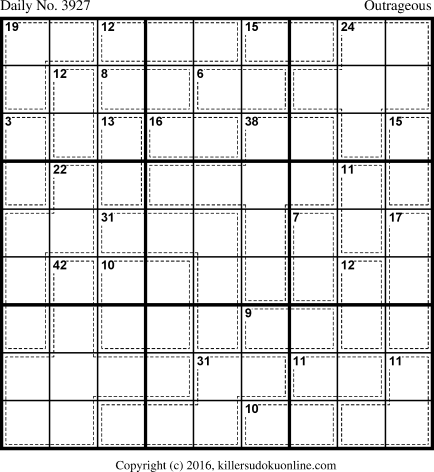 Killer Sudoku for 9/18/2016