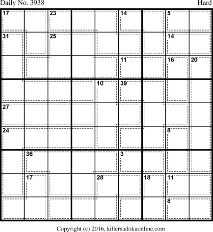 Killer Sudoku for 9/29/2016