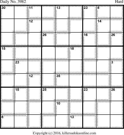 Killer Sudoku for 11/12/2016