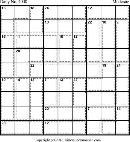 Killer Sudoku for 11/30/2016