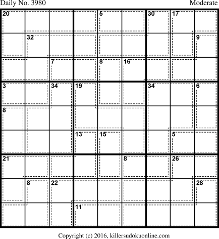 Killer Sudoku for 11/10/2016