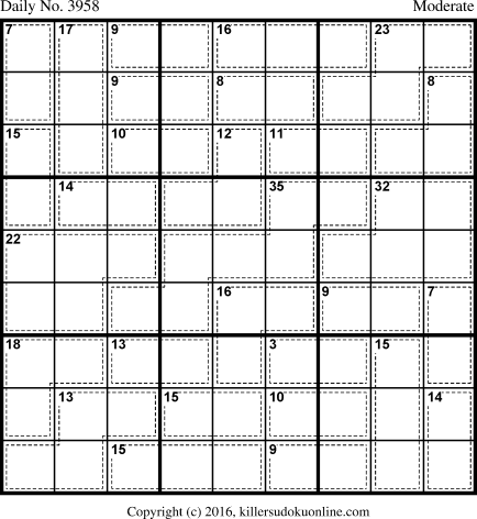 Killer Sudoku for 10/19/2016
