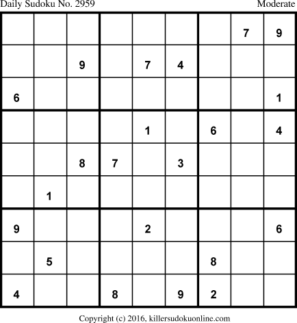Killer Sudoku for 4/9/2016