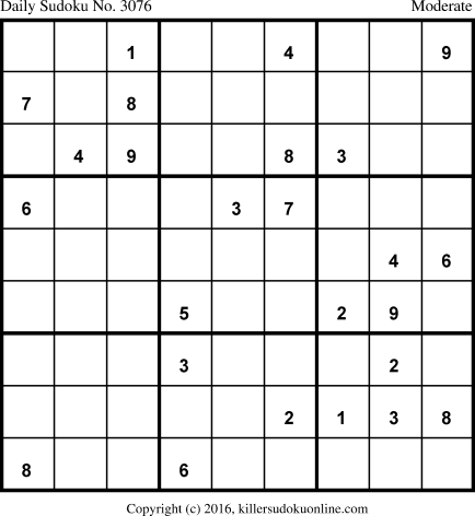 Killer Sudoku for 8/4/2016