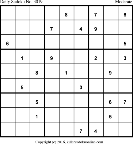 Killer Sudoku for 6/8/2016