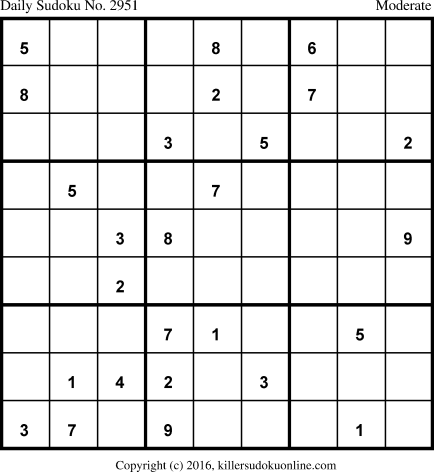 Killer Sudoku for 4/1/2016