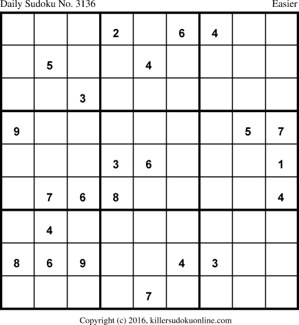 Killer Sudoku for 10/3/2016