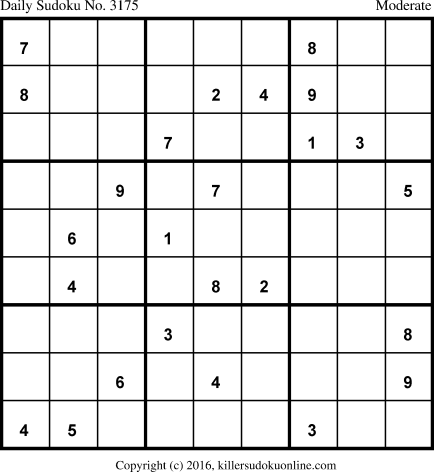 Killer Sudoku for 11/11/2016