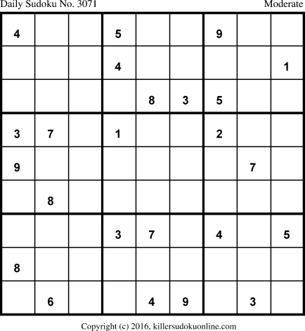 Killer Sudoku for 7/30/2016