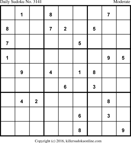 Killer Sudoku for 10/8/2016