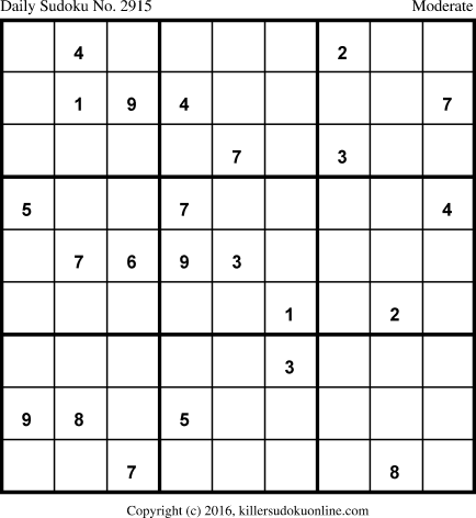 Killer Sudoku for 2/25/2016