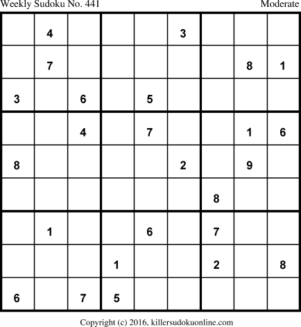 Killer Sudoku for 8/15/2016