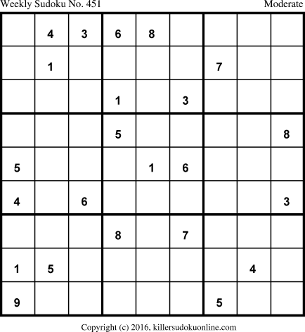 Killer Sudoku for 10/24/2016