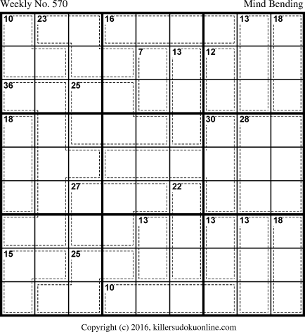 Killer Sudoku for 12/5/2016