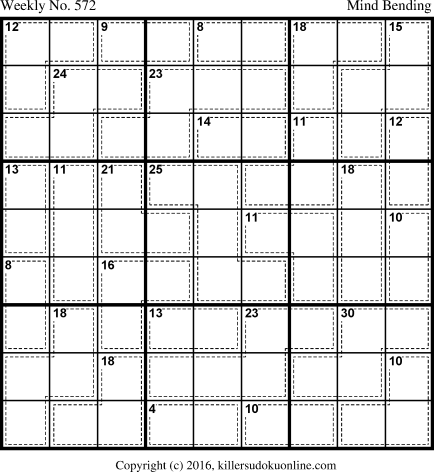 Killer Sudoku for 12/19/2016