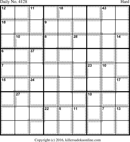 Killer Sudoku for 4/7/2017