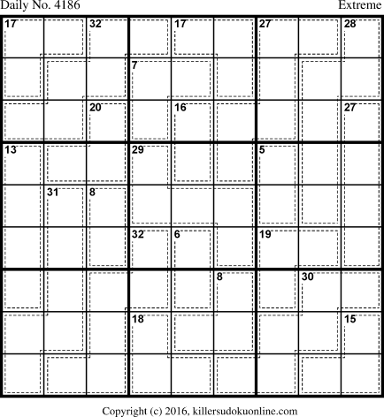 Killer Sudoku for 6/4/2017