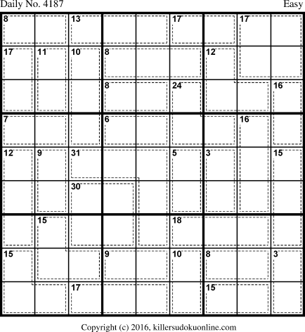 Killer Sudoku for 6/5/2017