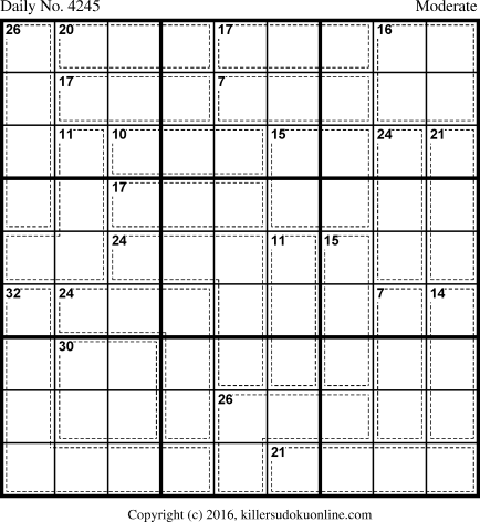 Killer Sudoku for 8/2/2017