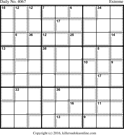 Killer Sudoku for 2/5/2017