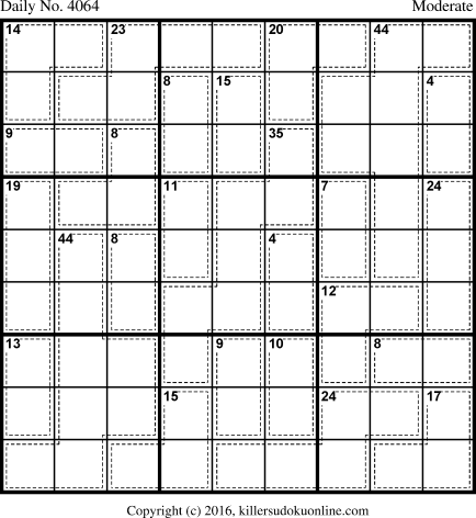 Killer Sudoku for 2/2/2017