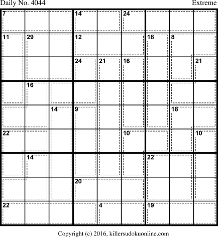 Killer Sudoku for 1/13/2017