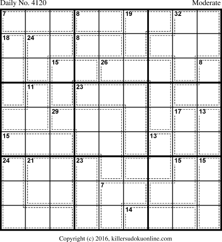 Killer Sudoku for 3/30/2017