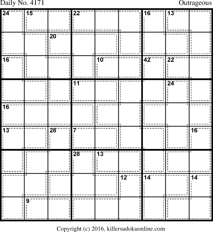 Killer Sudoku for 5/20/2017