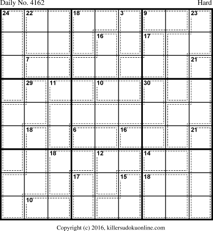 Killer Sudoku for 5/11/2017