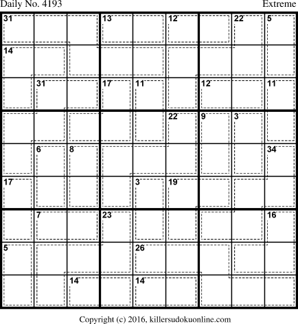 Killer Sudoku for 6/11/2017
