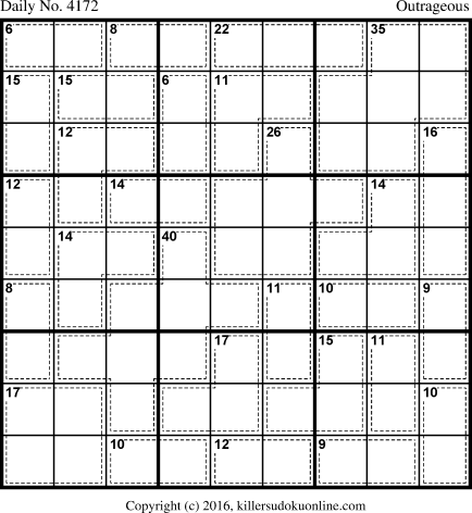 Killer Sudoku for 5/21/2017