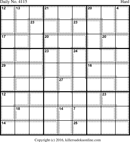 Killer Sudoku for 3/25/2017