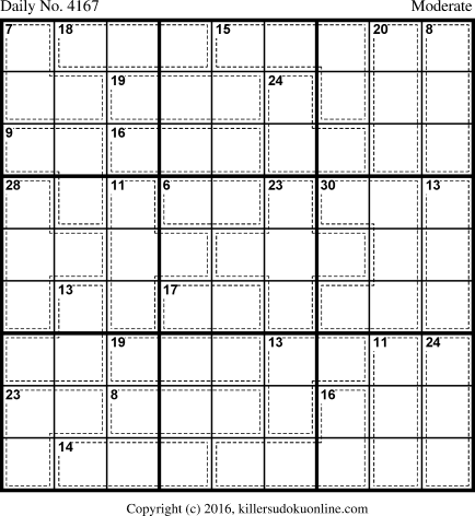 Killer Sudoku for 5/16/2017