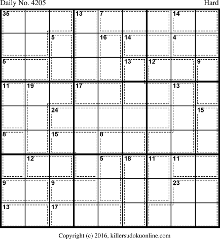 Killer Sudoku for 6/23/2017