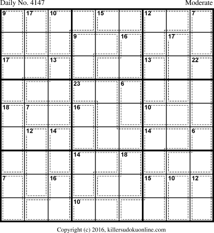 Killer Sudoku for 4/26/2017