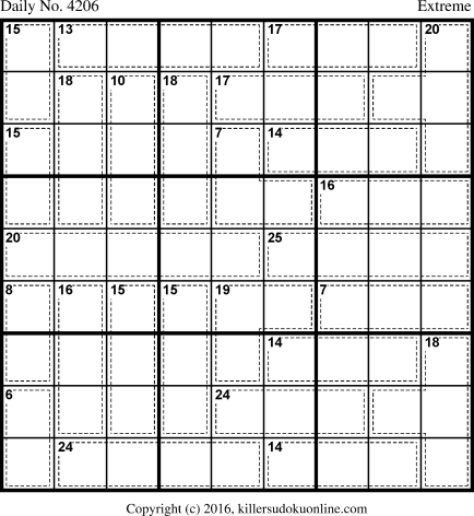 Killer Sudoku for 6/24/2017
