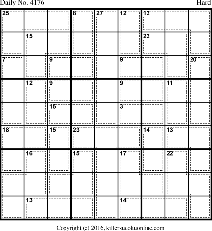 Killer Sudoku for 5/25/2017