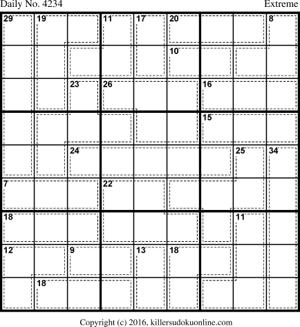Killer Sudoku for 7/22/2017