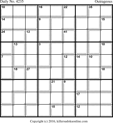 Killer Sudoku for 7/23/2017