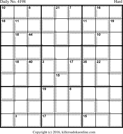 Killer Sudoku for 6/16/2017