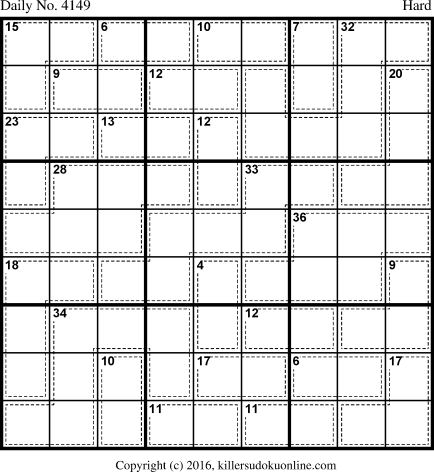 Killer Sudoku for 4/28/2017