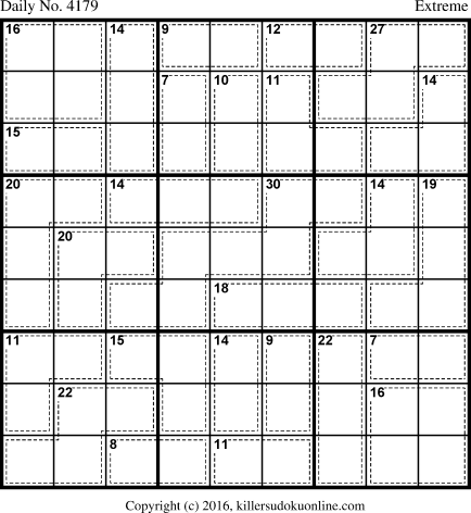 Killer Sudoku for 5/28/2017